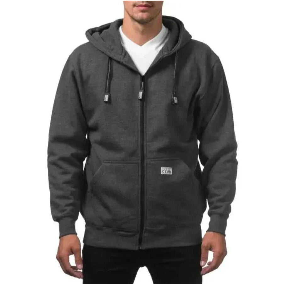 Pro Club Men's Heavyweight Full Zip Fleece Hoodie