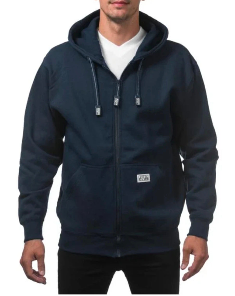Pro Club Men's Heavyweight Full Zip Fleece Hoodie