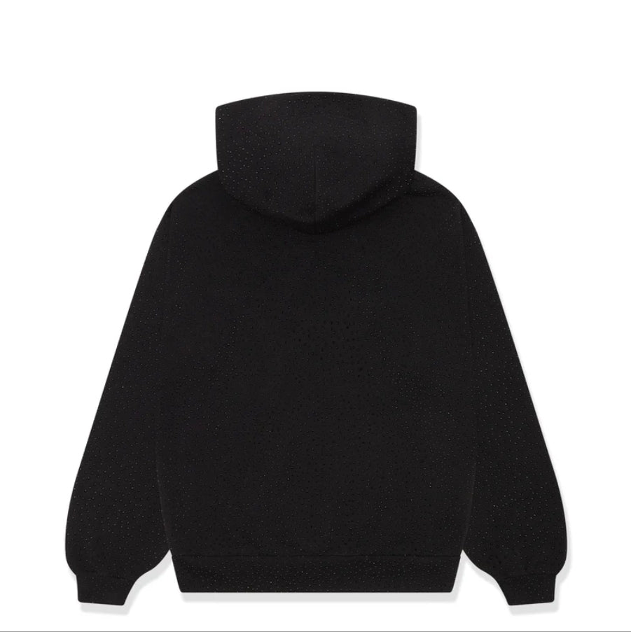 Sp5der vvs Hoodie with rhinestones black edition